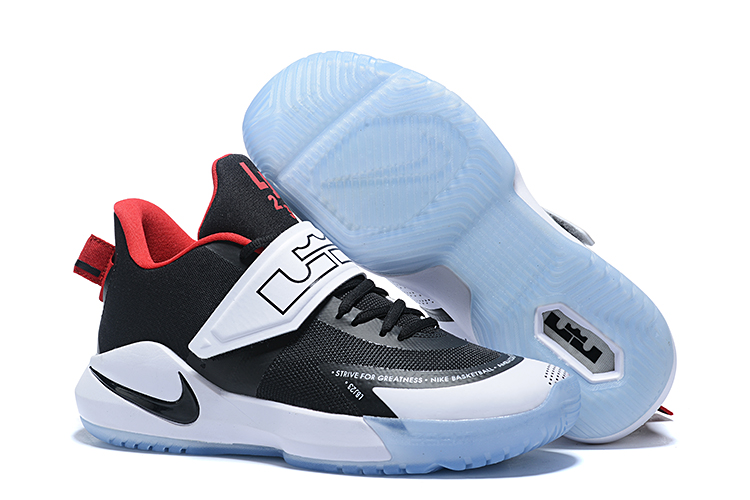 Nike LeBron Ambassador XII White Black Red Shoes